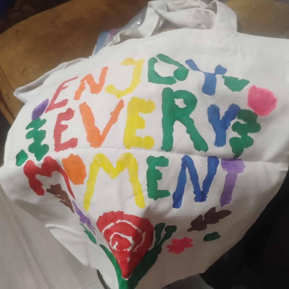 Colorful Tote Bag with Inspirational Message